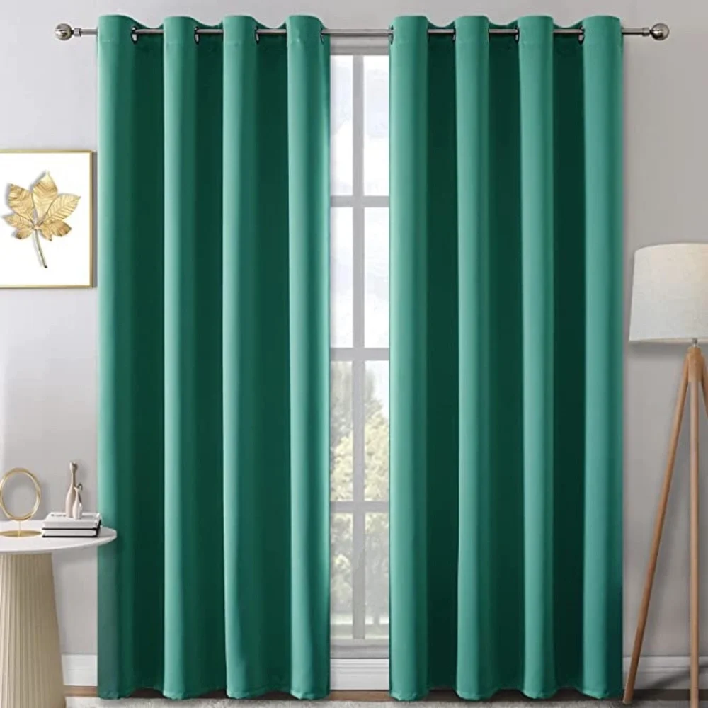 Rutterllow Blackout Curtains Green Thermal Insulated Darkening 2 Panels 52x84